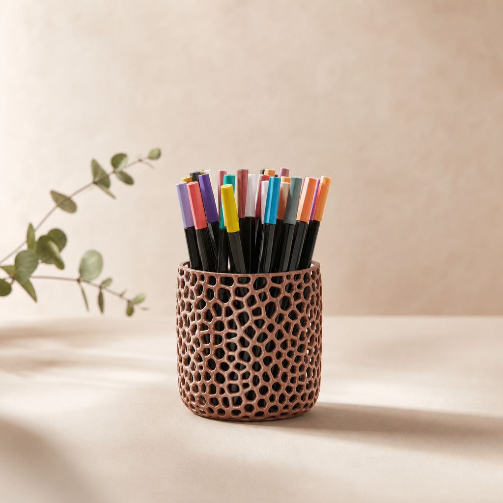Copo Organizador Mesh com Tampa