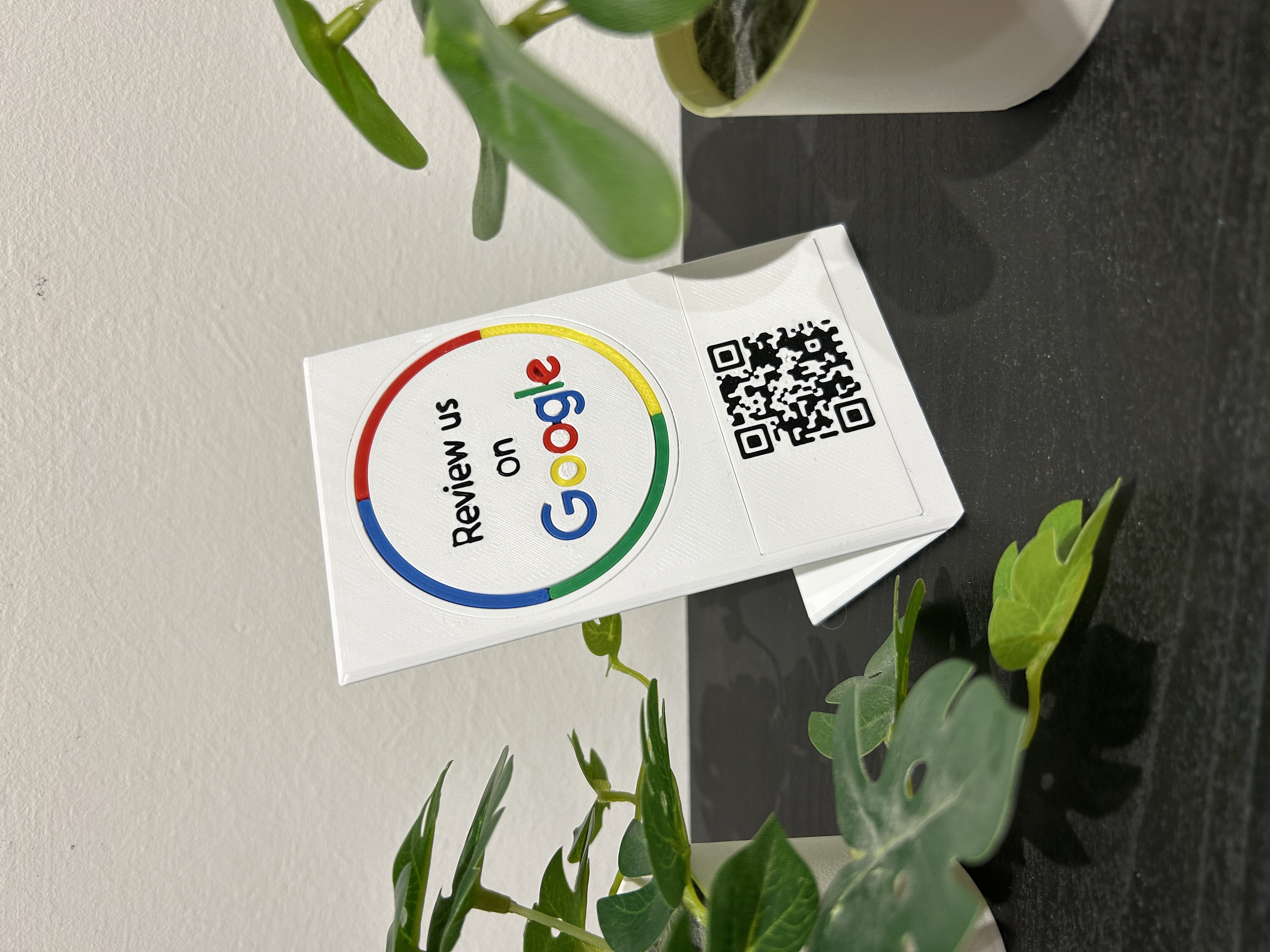 Suporte de Mesa Personalizado NFC e QR Code para Empresas